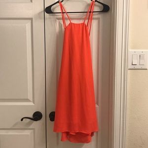 Lucy Paris coral cross back dress